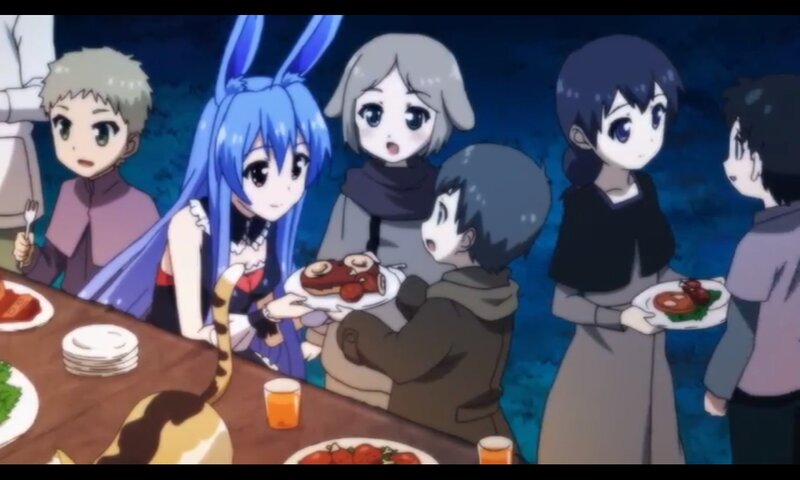 Anime Characters at Dinner — Blue