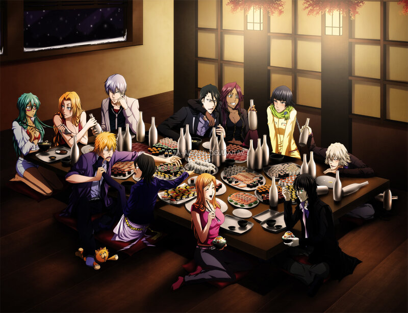 Anime Characters at Dinner — Brown