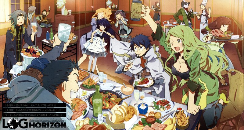 Anime Characters at Dinner — Green