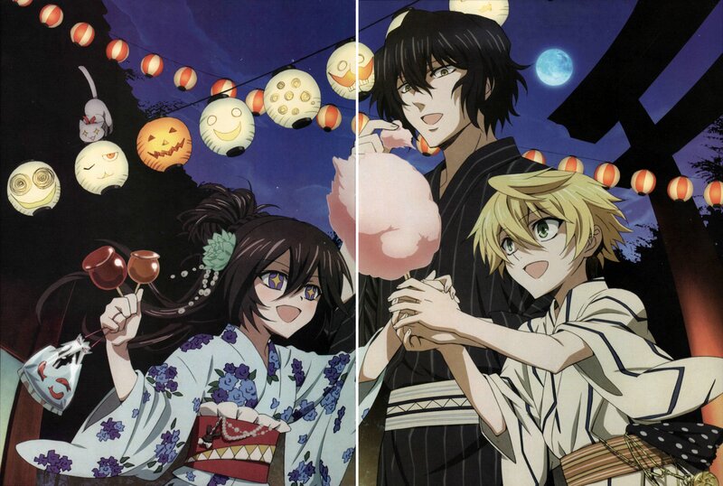 Anime characters at festival