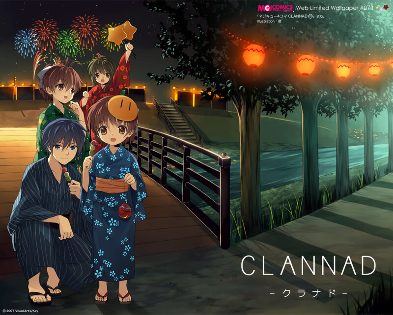 Anime Characters at Festival — Blue
