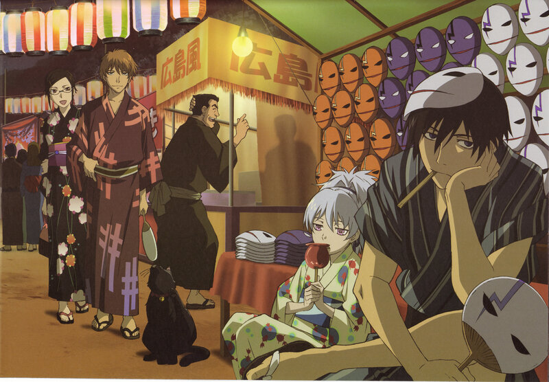 Anime Characters at Festival — Brown