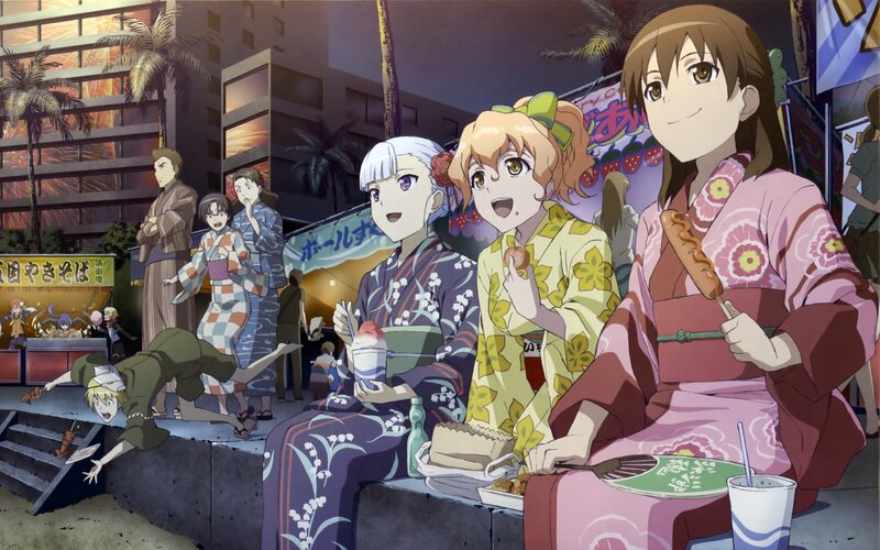 Anime Characters at Festival — Pink
