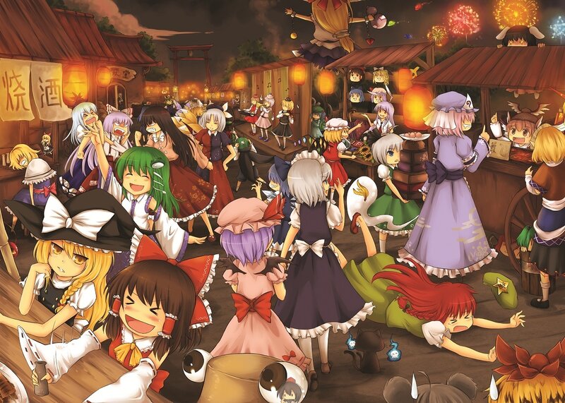 Anime Characters at Festival — Purple