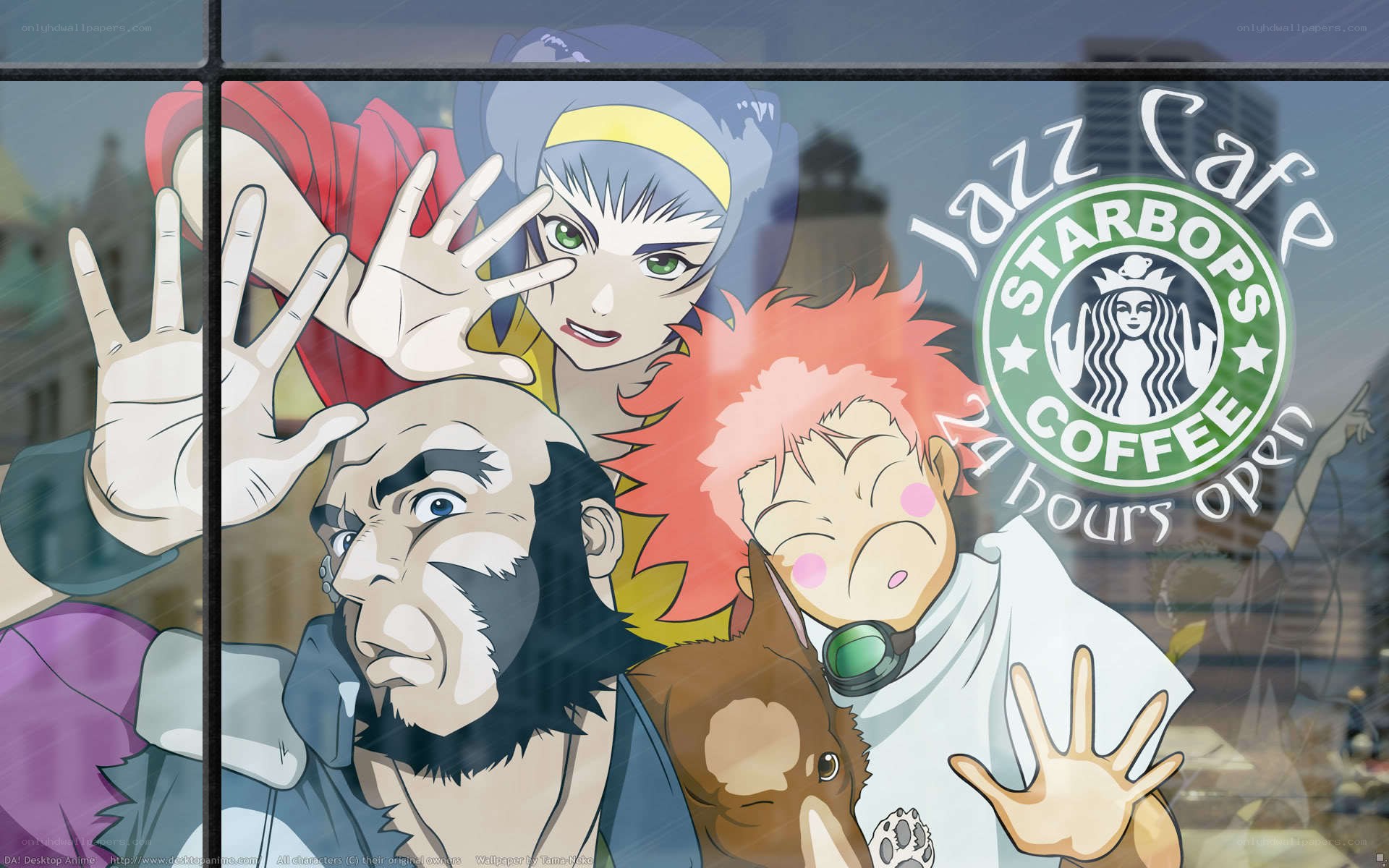 anime characters at jazz cafe