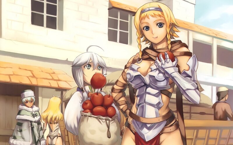 anime characters at market