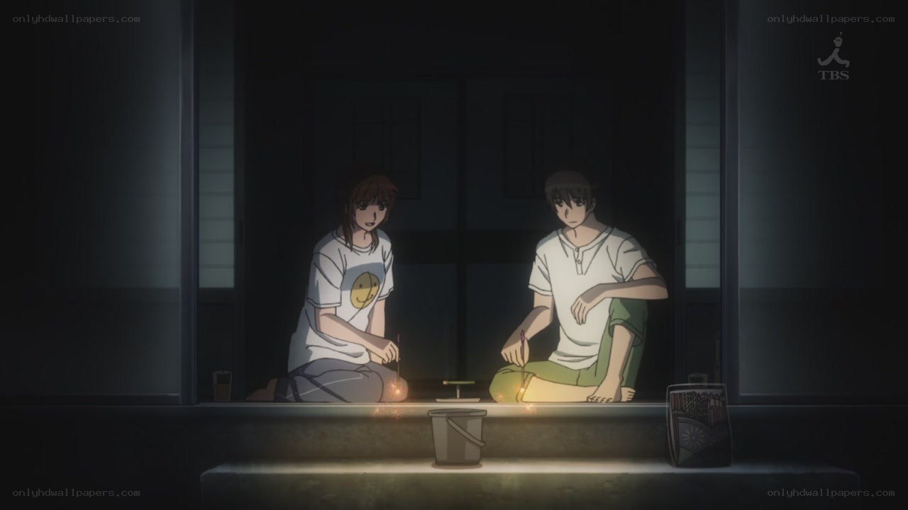 anime characters at night