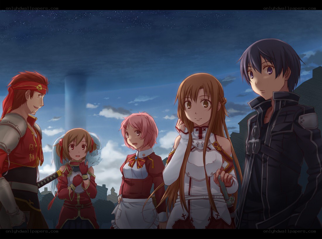 anime characters at night