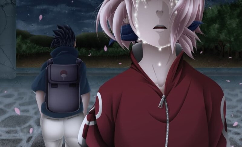 anime characters at night