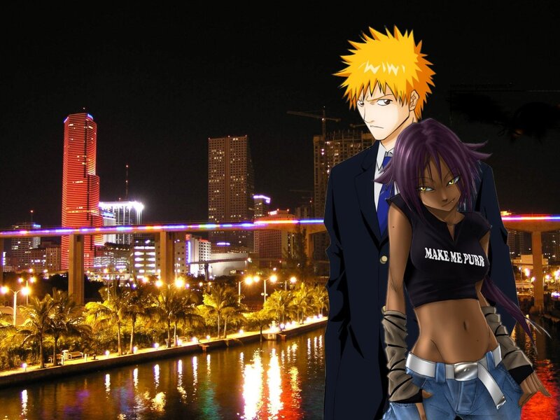 Anime Characters at Night — Black, Dramatic