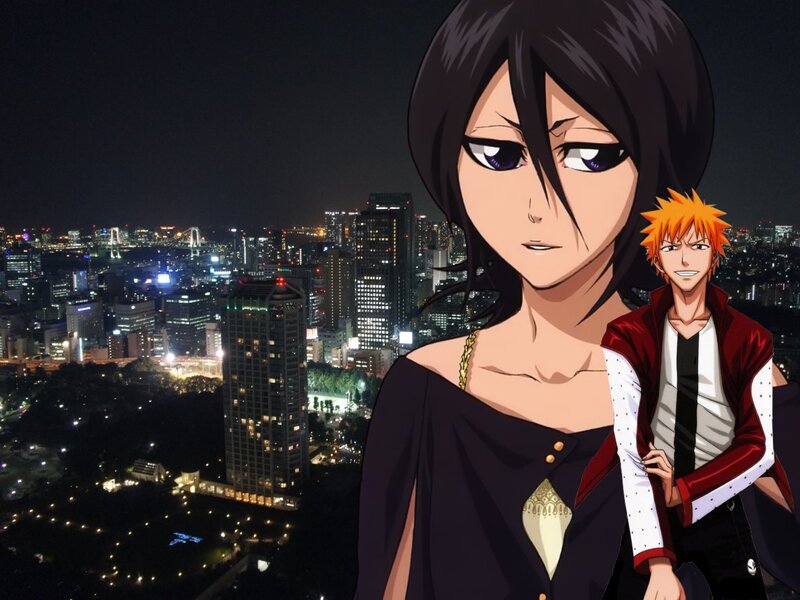 Anime Characters at Night — Black