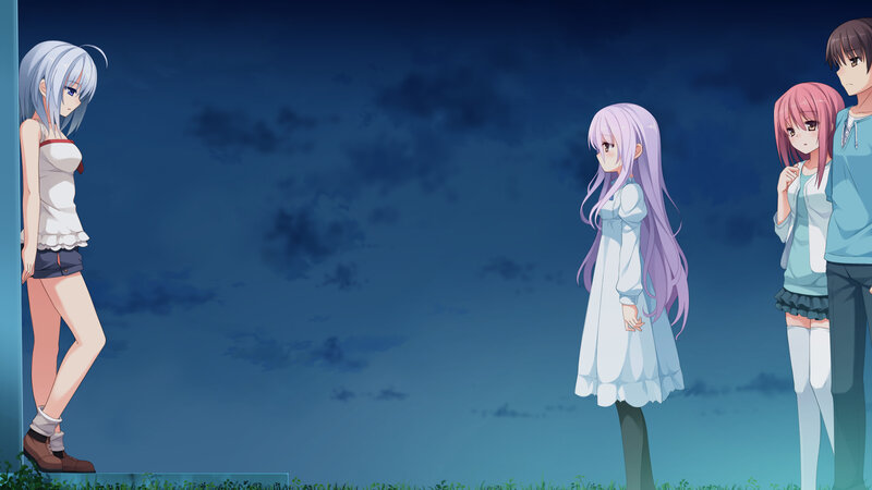 Anime Characters at Night — Blue, Calm