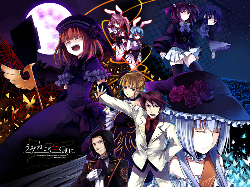 Anime Characters at Night — Purple, Dramatic