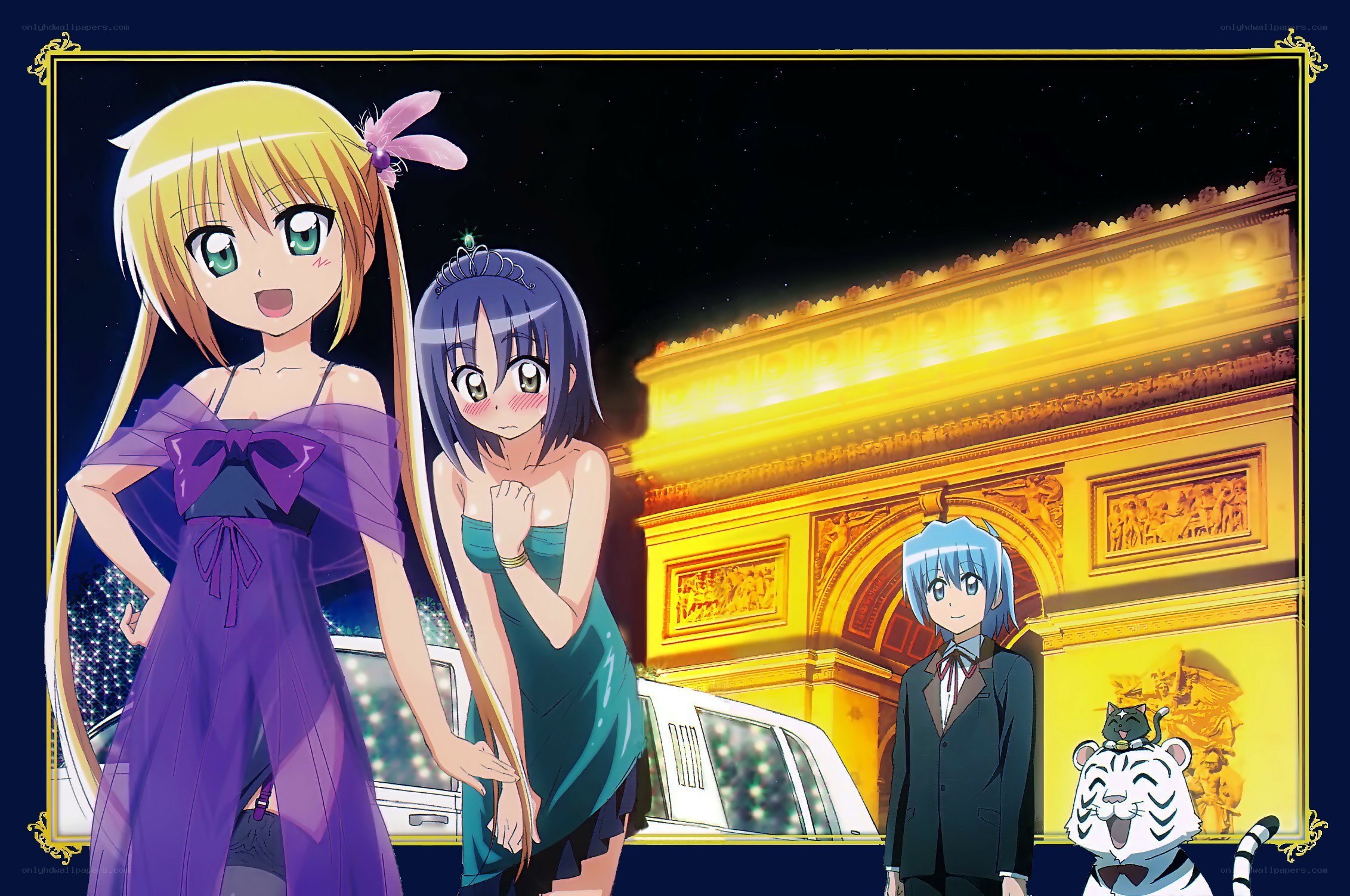 anime characters at night scene
