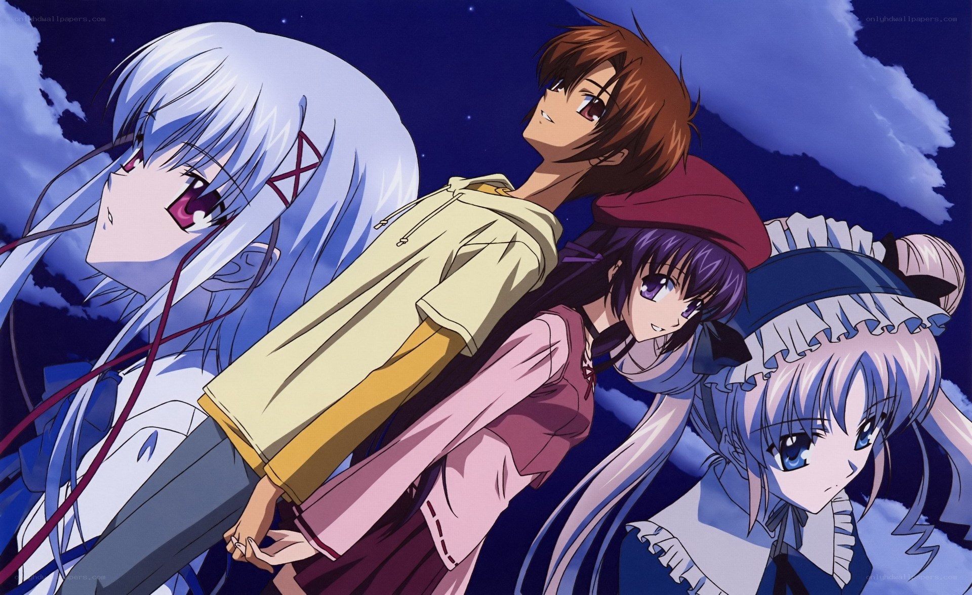 anime characters at night