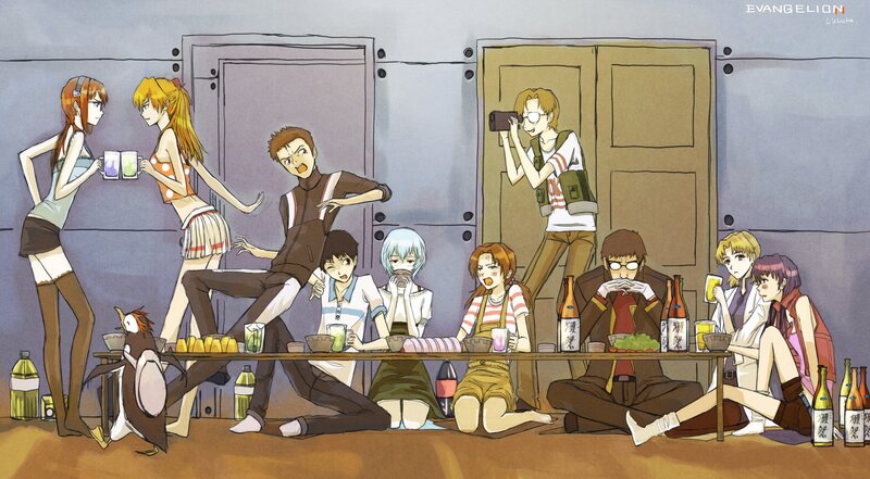 Anime Characters at Party — Brown