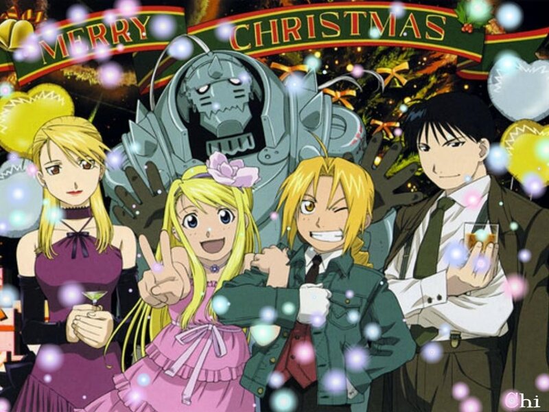 Anime Characters at Party — Green