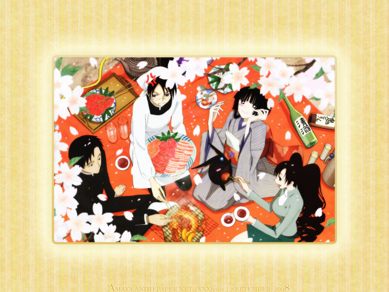 anime characters at picnic