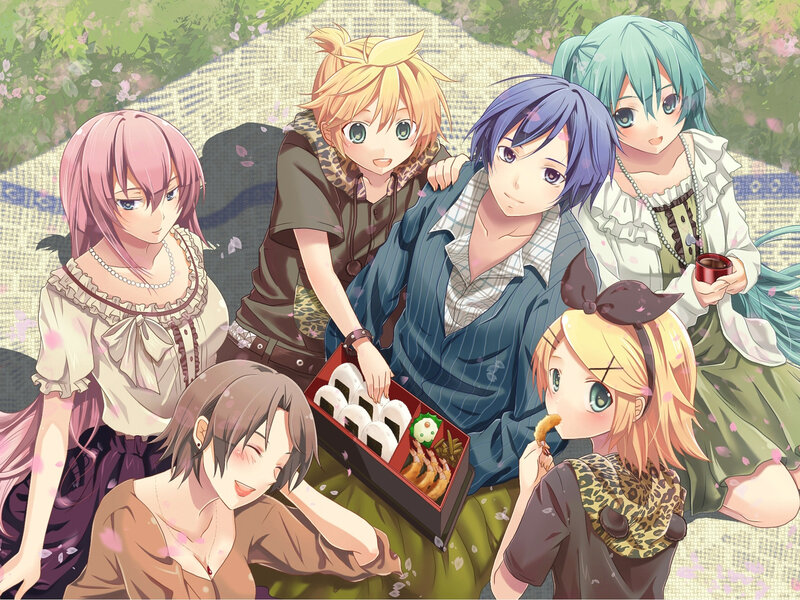 Anime Characters at Picnic — Green, Peaceful