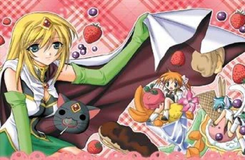Anime Characters at Picnic — Pink, Playful