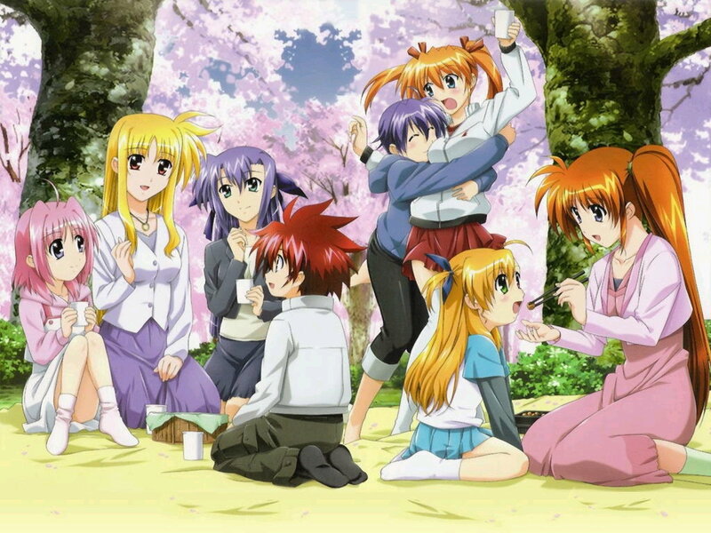 Anime Characters at Picnic — Pink