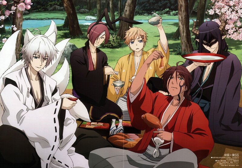 Anime Characters at Picnic — White, Peaceful