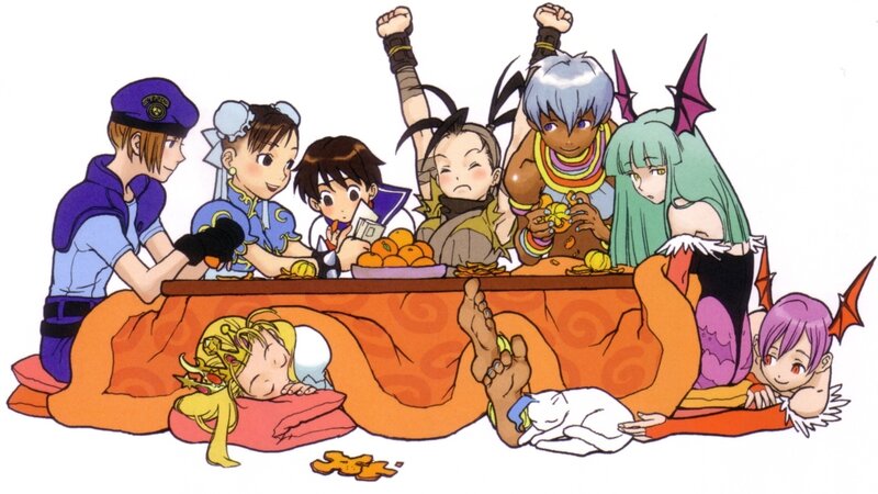 Anime Characters at Table — Orange