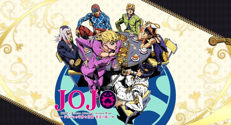 Anime Characters at Table — Purple, Dramatic