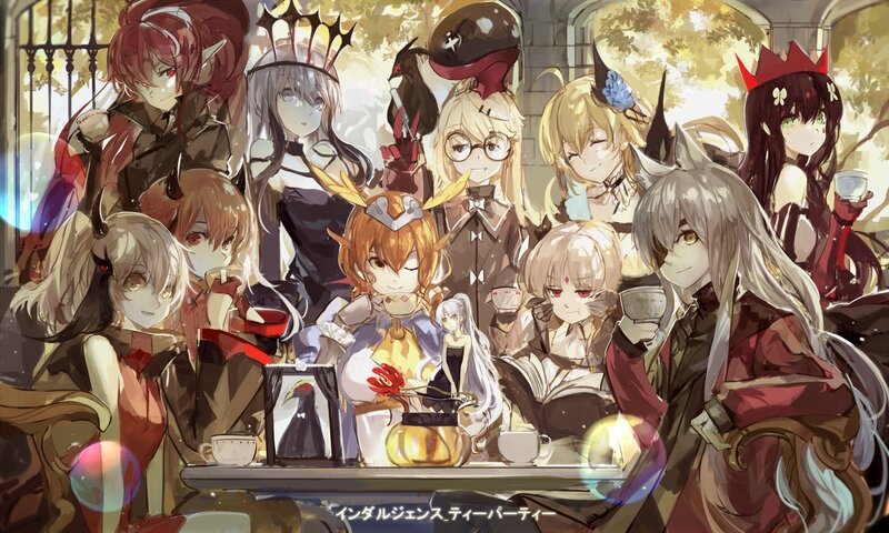 Anime Characters at Tea Party — Brown