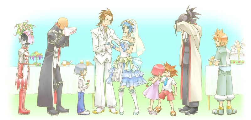 Anime Characters at Wedding — Blue