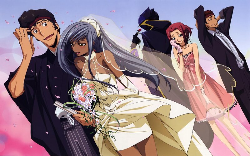 Anime Characters at Wedding — Pink