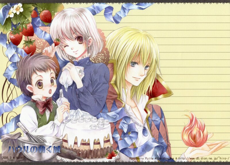 Anime characters baking cake