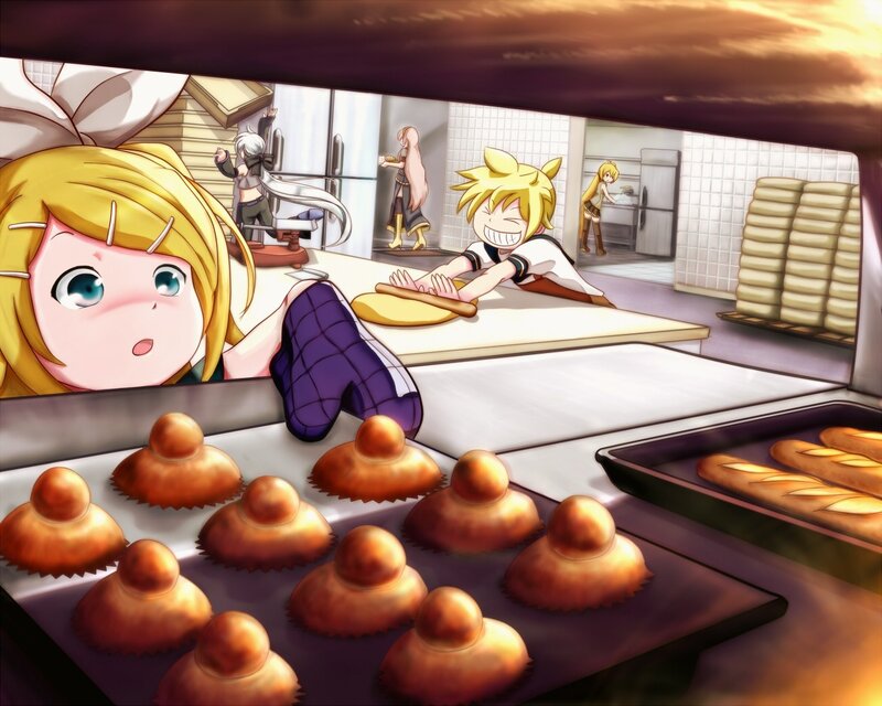 Anime Characters Baking — Yellow