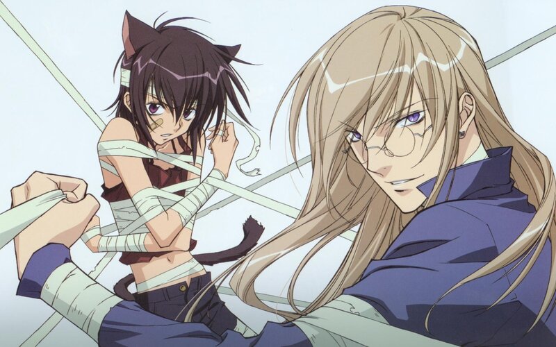 Anime characters bound with tape