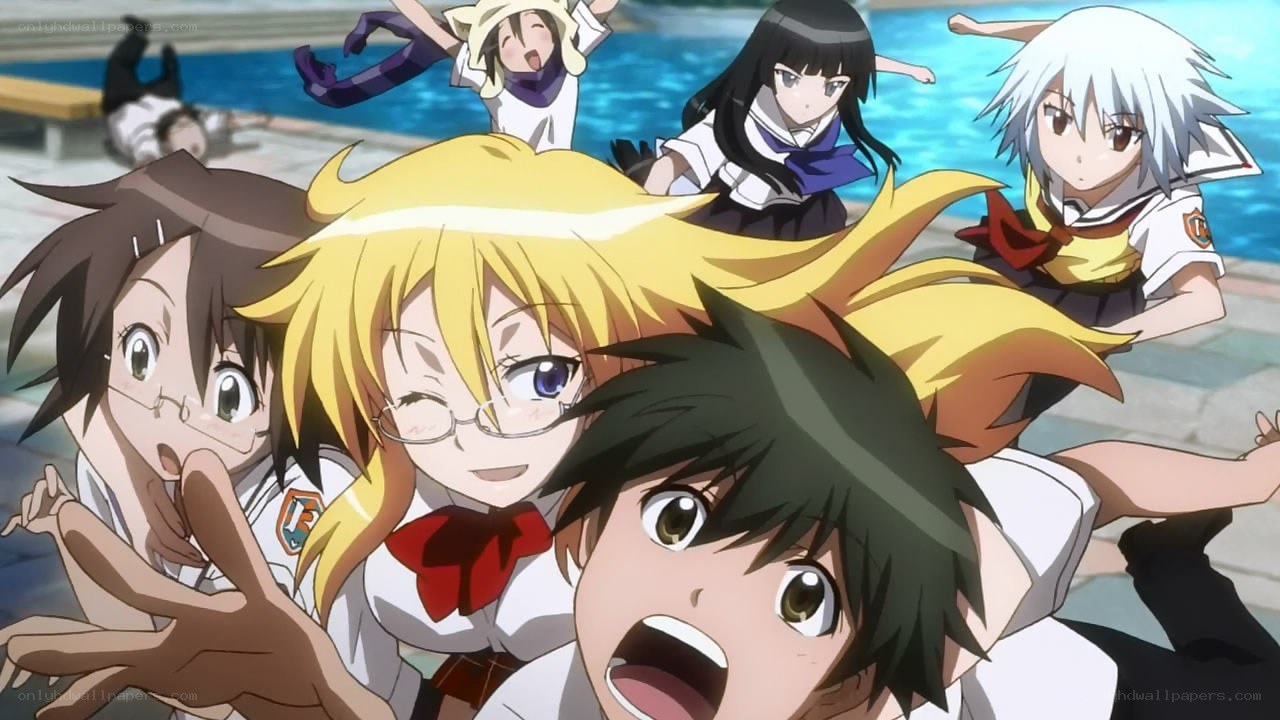 anime characters by pool