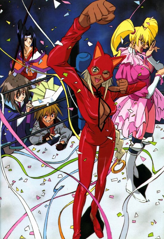 anime characters celebrating
