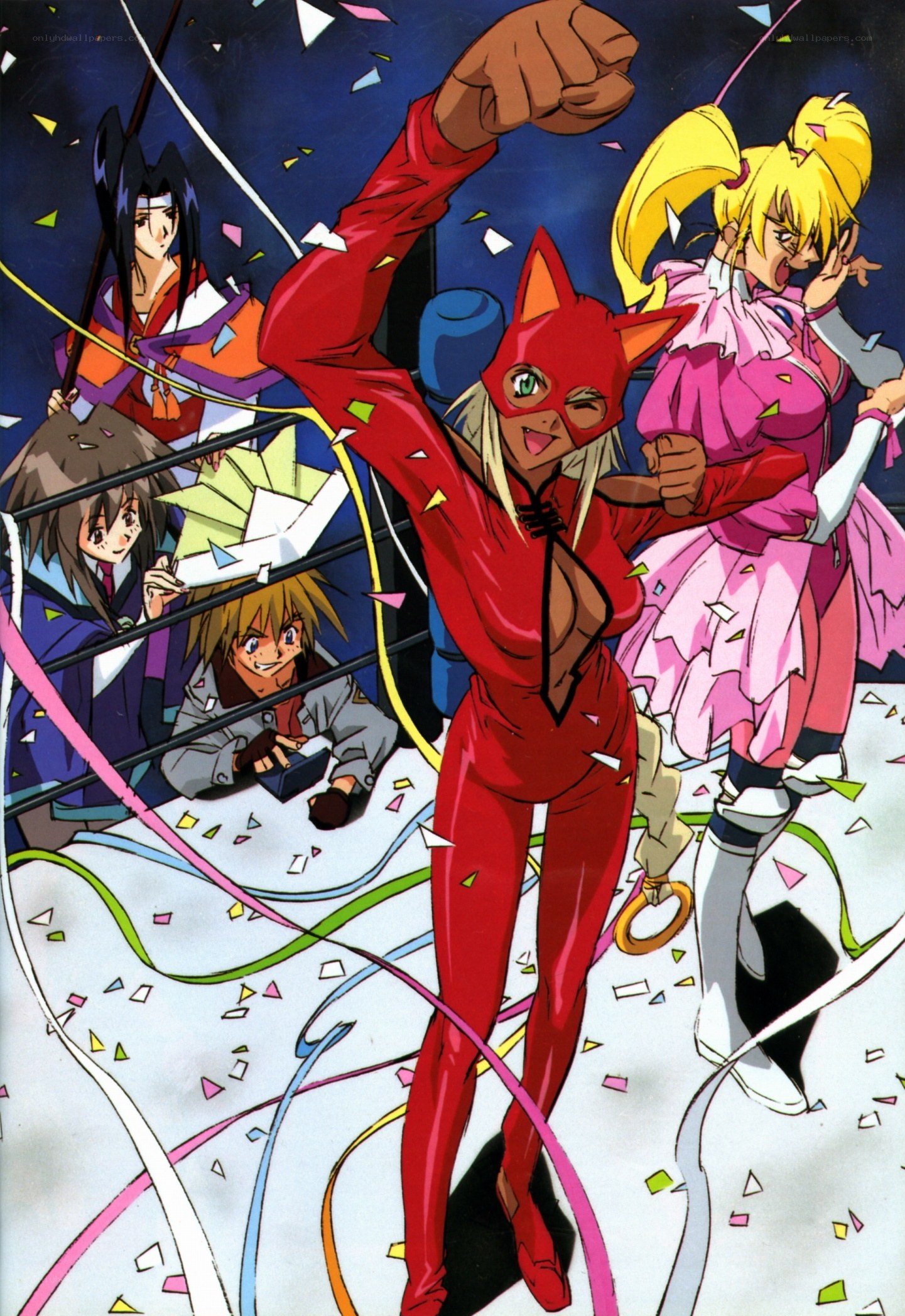 anime characters celebrating