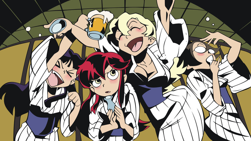 anime characters celebrating