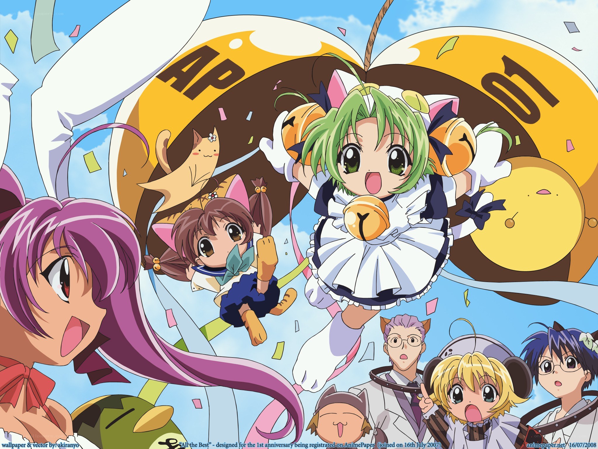 Anime characters celebrating
