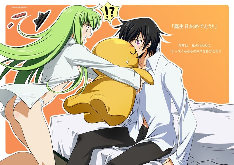 Anime characters celebrating birthday