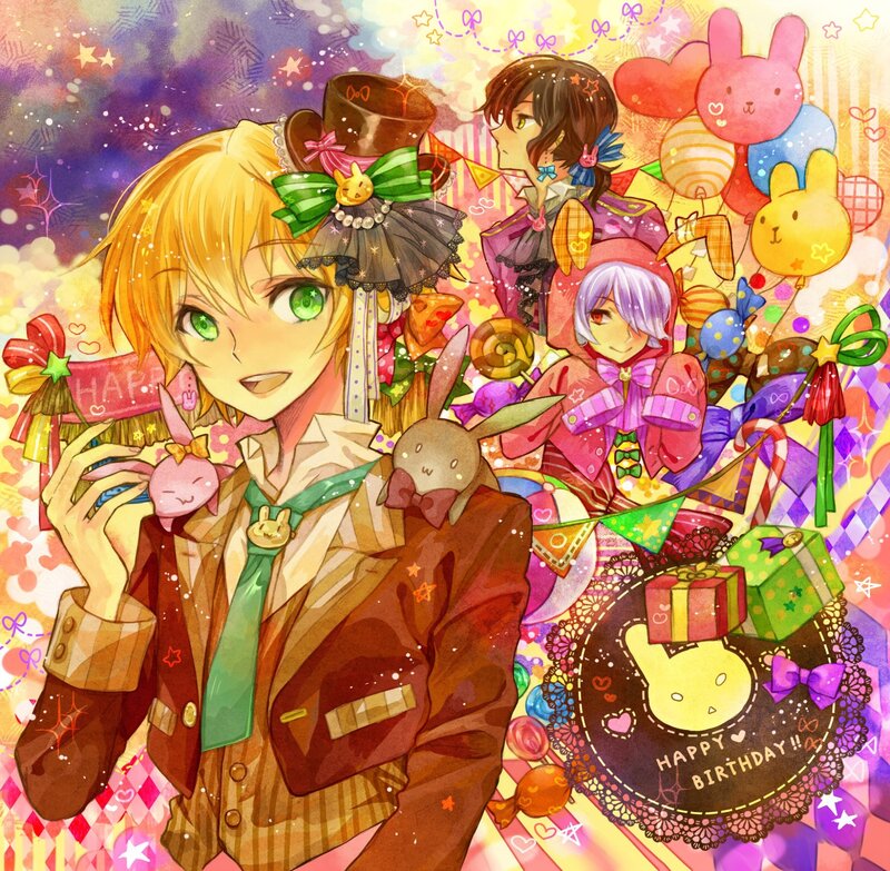 Anime Characters Celebrating — Pink