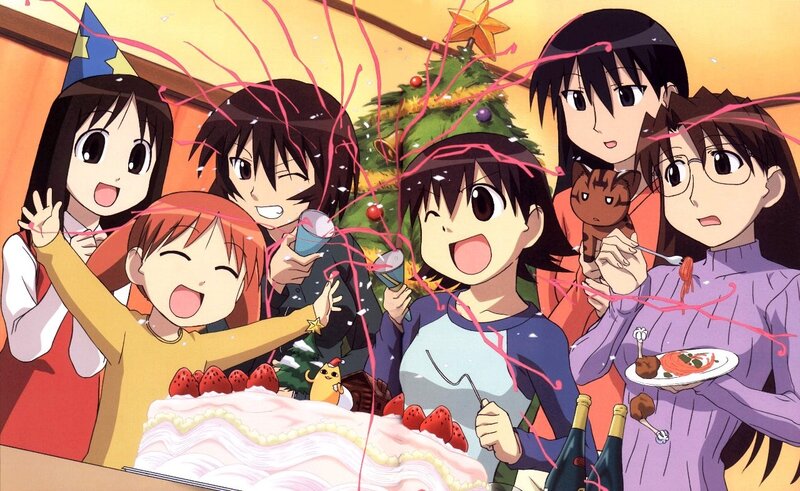 Anime Characters Celebrating — Yellow