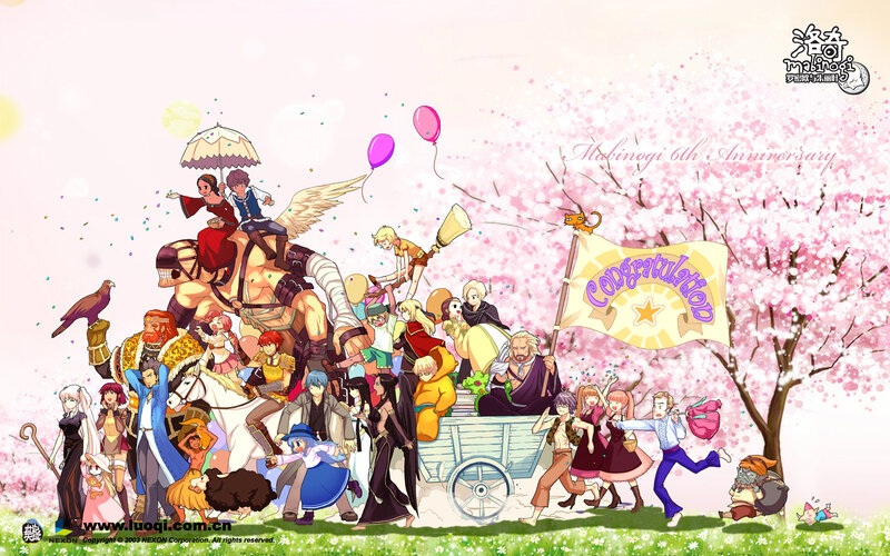 Anime Characters Celebration — Pink
