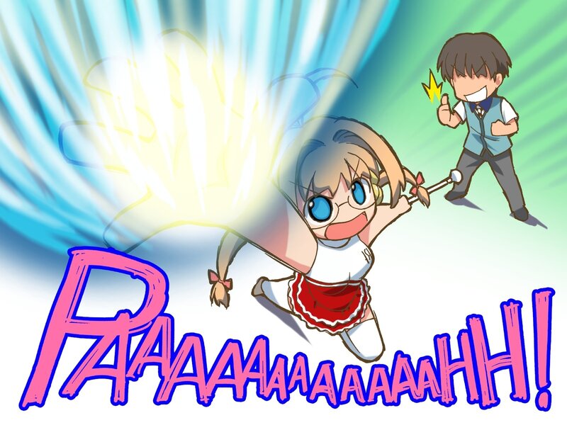 anime characters cheering