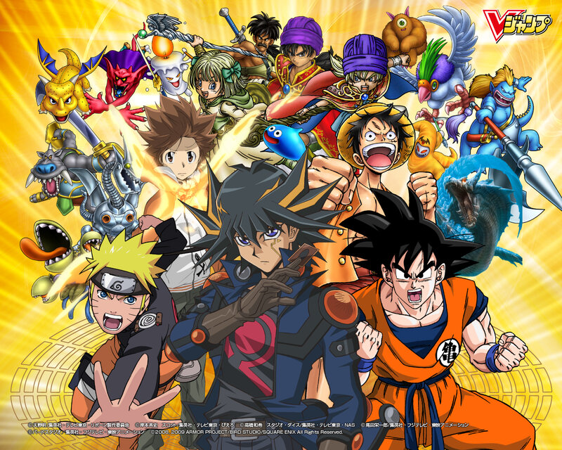 Anime characters collage