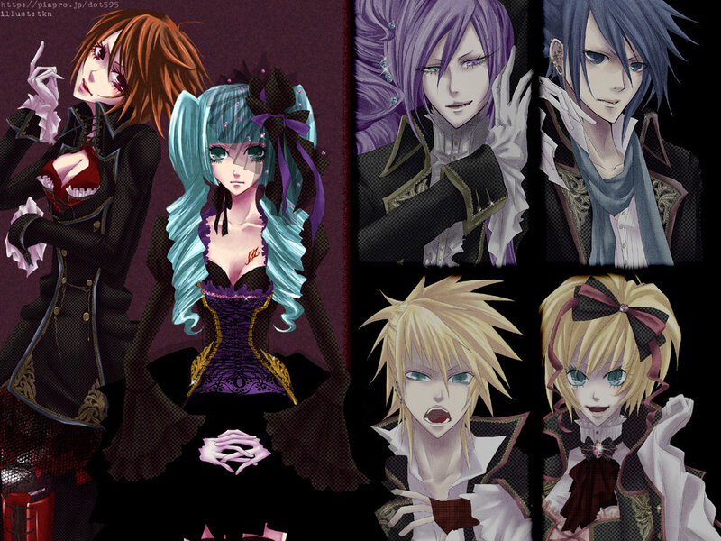 anime characters collage