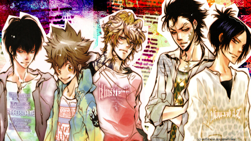 anime characters collage