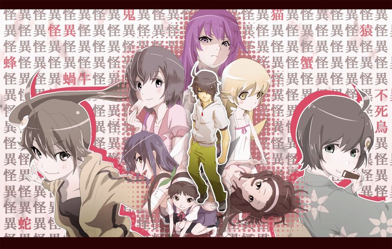 anime characters collage
