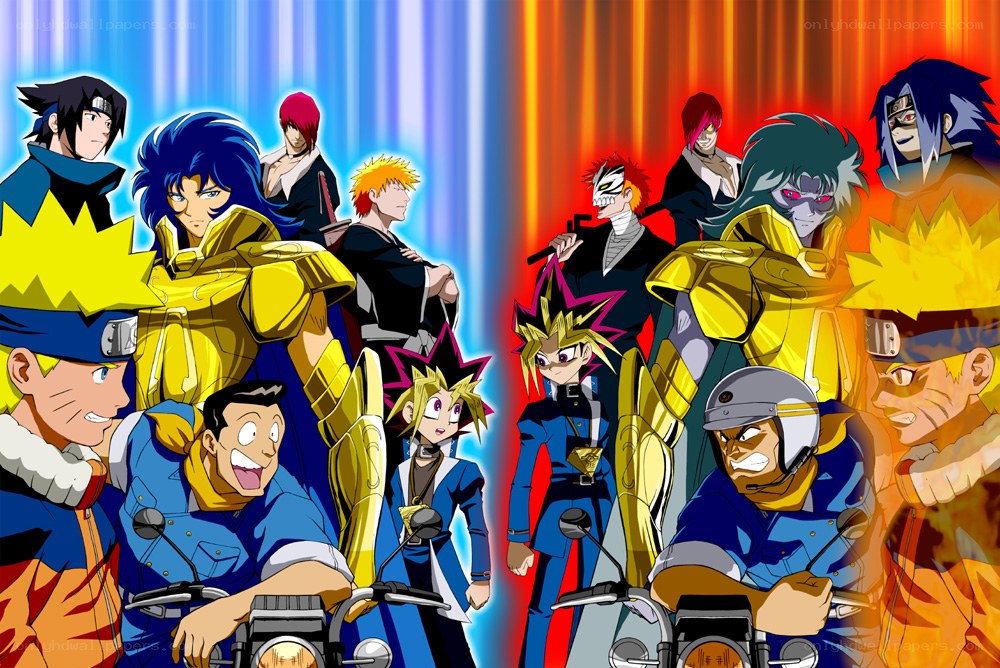 Anime characters collage