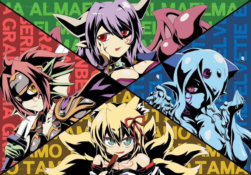 Anime characters collage